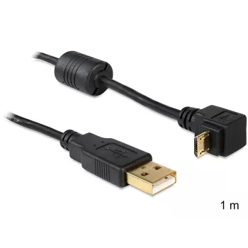 USB laidas DeLOCK USB 2.0 1 m Micro-USB B juodas