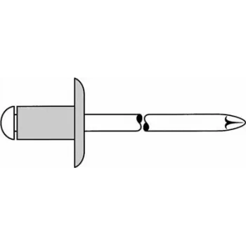 Aklakniedė GESIPA 5x16 mm Al/A2 plokštėms 10,0–12,0 mm, pakuotė 250 vnt.