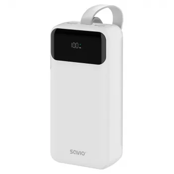Powerbank SAVIO BA-11 Li-Ion 30000 mAh, 3,7 V, USB-C x2, baltas