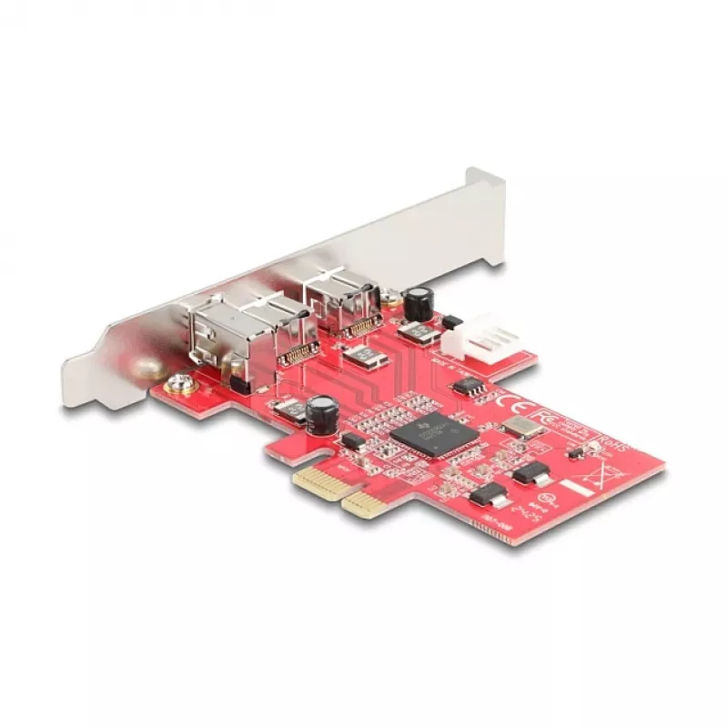 DeLOCK 90738 PCIe FireWire adapteris vidinis IEEE 1394 raudonas