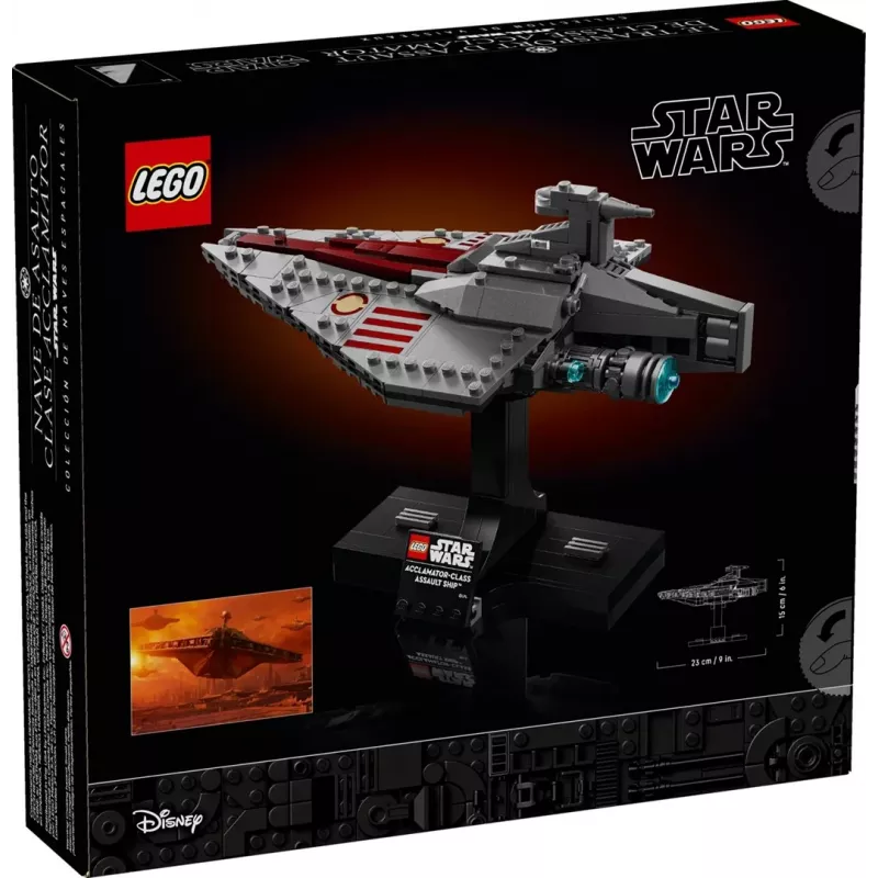 LEGO Star Wars Acclamator klasės puolimo laivas rinkinys 75404 — statybos rinkinys, 450 dalių, demonstracinis modelis 130×150×230 mm