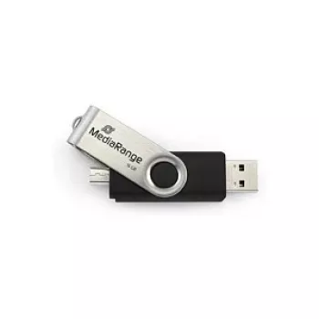 MediaRange MR932 32GB USB 2.0 / micro USB atmintukas juodas sidabrinis