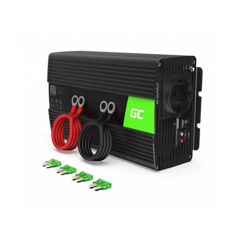 Green Cell INV09 keitiklis automobiliui 1000 W juodas