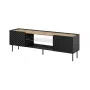 EF ONDA RTV spintelė 180x40x39-58 juodas (pastatoma arba montuojama ant sienos)