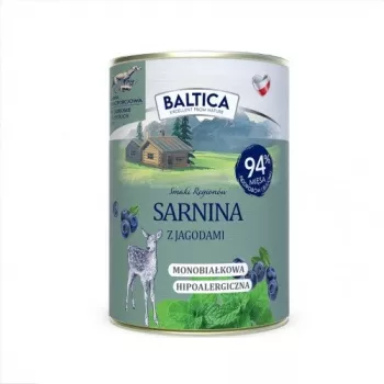 BALTICA regional flavours Stirniena su uogomis – šlapias šunų ėdalas – 400g