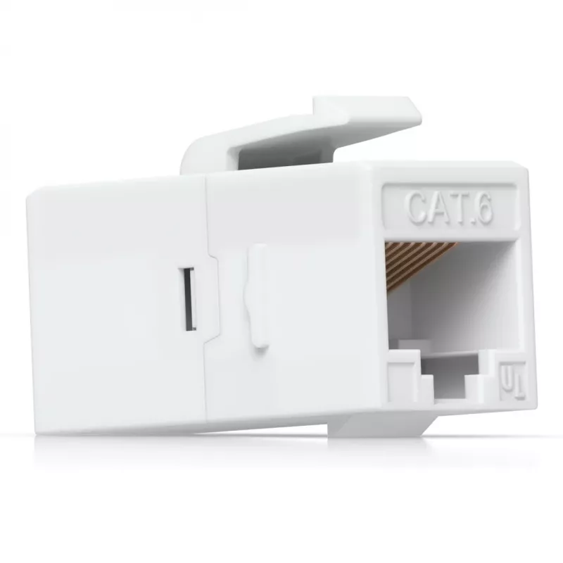 UBIQUITI CAT6 KEYSTONE COUPLER, 12 VNT. PRAĖJIMO CAT6 KEISTONO JUNGTIS, SKIRTA NUTRŪKSTAMIEMS ETHERNETO KABELIAMS BE TRŪKUMŲ SUJUNGTI