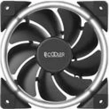 120 mm korpuso ventiliatorius PCCOOLER CORONA-WHITE, 1000–1800 RPM, balta LED, 120×25 mm
