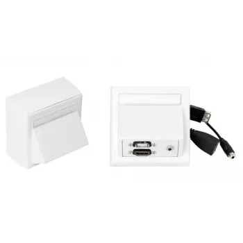 Vivolink WI221260 sieninis lizdas HDMI + USB A + 3,5 mm, baltas