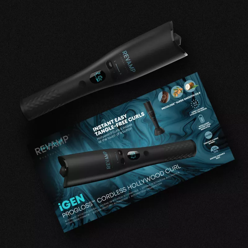 Revamp CL-2750-EU2 iGEN Cordless Progloss Hollywood Curl automatinis besisukantis garbanojimo prietaisas