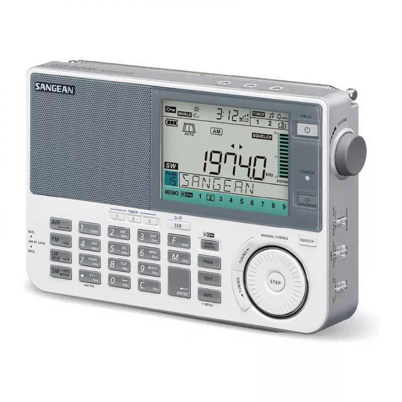 Nešiojamas radijo imtuvas Sangean ATS-909 X2 baltas – AM FM SW skaitmeninis derinimas