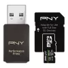 Atminties kortelė microSDXC PNY PRO Elite Prime 128GB + SD adapteris + USB-A kortelių skaitytuvas