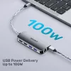 USB-C HUBAS Unitek D1122A01 su 2x HDMI 4K ir 100W Power Delivery