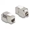 DeLOCK Keystone modulis RJ45 lizdas į LSA Cat.6A su LED sidabriškai baltas
