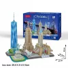 3D dėlionė CubicFun New York City City Line, 123 detalės, 370×420 mm, nuo 8 m.