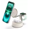 Belaidis USB įkroviklis Belkin Qi2 WIZ040KQSD — 25 W, USB maitinimas, 1,5 m laidas, baltas, išmaniesiems telefonams, išmaniesiems laikrodžiams, ausinėms, sporto apyrankėms