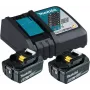 Makita DC18RC - Akumuliatoriaus įkroviklis + 2 akumuliatoriai - Li-Ion - 6 Ah - 108 Wh - 1 vnt. įkrovimo vieta (199480-6)