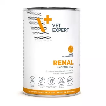 Šlapias šunų ėdalas VETEXPERT Renal Chicken 400 g – veterinarinė dieta šunims su inkstų nepakankamumu