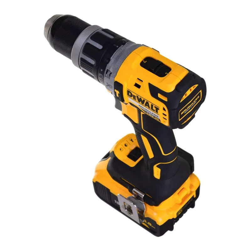 Belaidžių įrankių rinkinys DeWALT DCK2080P2T-QW – 18V Li-Ion 5Ah (2x), DCG405 šlifuoklis, gręžtuvas/suktuvas, M14 šlifavimo diskas, laikymo dėžė