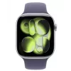 Apple Watch Series 11 GPS 46mm sidabrinis aliuminio korpusas su Purple Fog Sport apyranke M/L