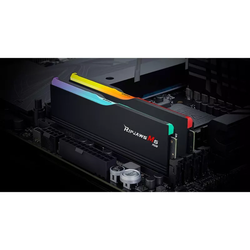 G.Skill Ripjaws M5 RGB 64 GB (2x 32 GB) DDR5-6400 Dual-Kit, juoda, INTEL XMP