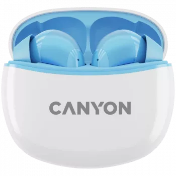 Canyon TWS-5 CNS-TWS5BL Belaidės ausinės – Tikras belaidis ryšys – Bluetooth 5.3 – Į ausį – USB-C įkrovimo dėklas – Liečiamas valdymas – Iki 38 h veikimo – Juodos