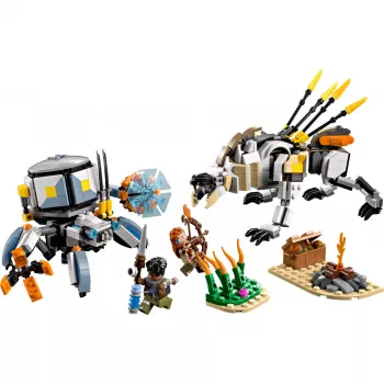 LEGO rinkinys Horizon Adventures 77037 – Aloy ir Varl prieš Shell-Walker ir Sawtooth, 768 detalių, 2 minifigūrėlės