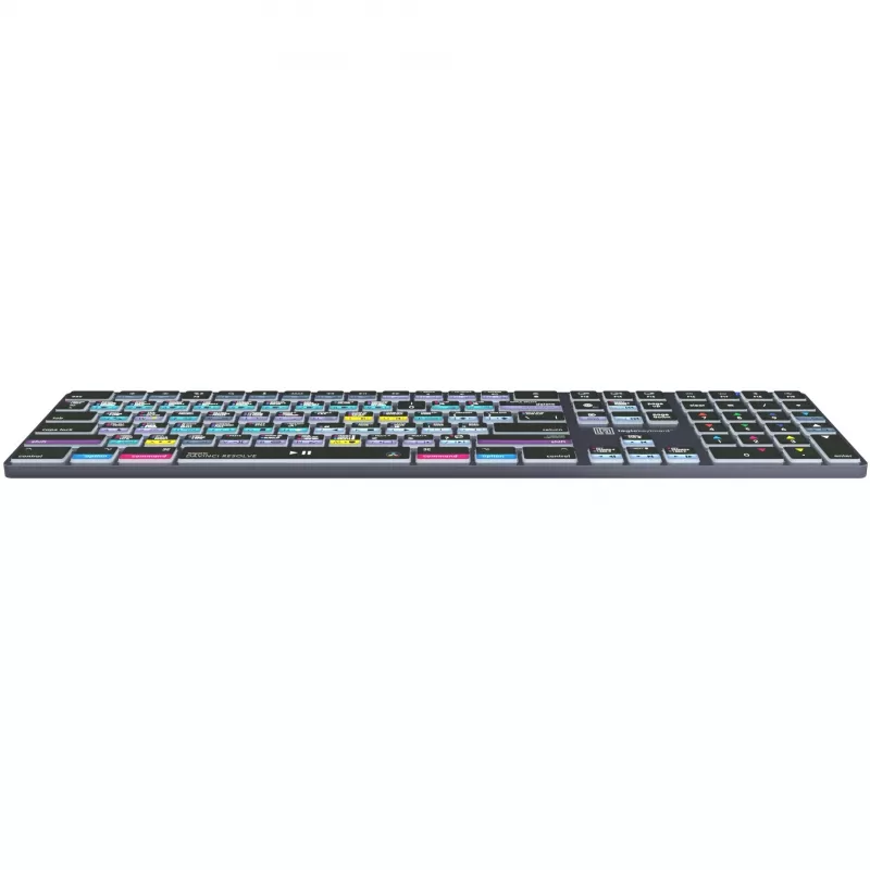 Logickeyboard LKB-RESB-TM-UK belaidė klaviatūra Bluetooth QWERTY pilko titano spalvos, optimizuota DaVinci Resolve