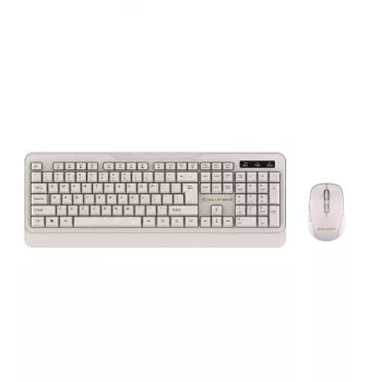 Belaidis klaviatūros ir pelės rinkinys Tellur TLL491171 su nano USB imtuvu, kreminės spalvos