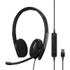 EPOS | SENNHEISER ADAPT 160T USB II ausinės su laidu, lankeliu, biurui/skambučių centrui, USB-A, juodos