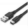 Laidas USB-C į USB 2.0, 1 m, juodas, Vention CTHBF