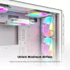 Ventiliatorius Montech HP140 ARGB PWM 14 cm Baltas su šovininiu guoliu