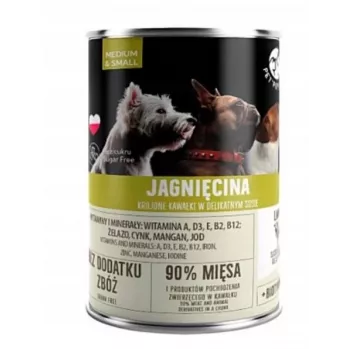 Šlapias šunų maistas PetRepublic DOG 400 g, gabaliukai padaže su ėriena mažiems ir vidutiniams šunims