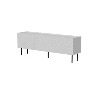 Spintelė televizoriui Cama LUCCA 3D 165×40×59 cm, balta, medžio drožlių plokštės viršus