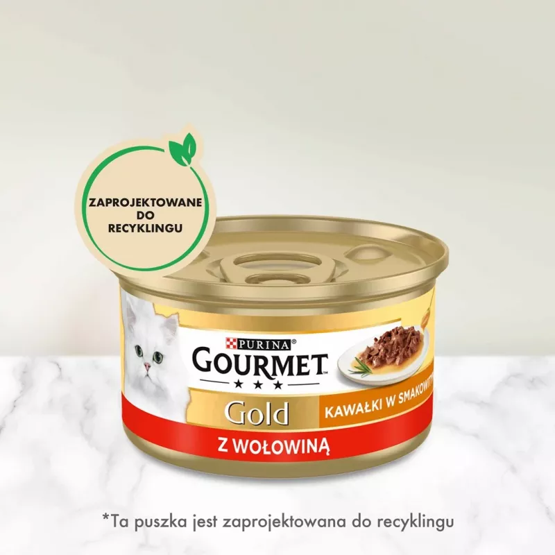 GOURMET Gold Sauce Delight Beef šlapias kačių ėdalas - 85 g
