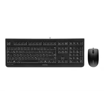 Klaviatūra CHERRY DC 2000 su pele, universali USB, QWERTY čekiška, juoda