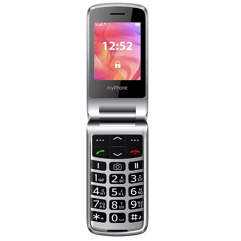 Mobilusis telefonas MYPHONE RUMBA 2 — 2,4 colio TFT ekranas, 32 MB RAM, 32 MB atmintis, viena SIM, 0,3 MP kamera, 800 mAh