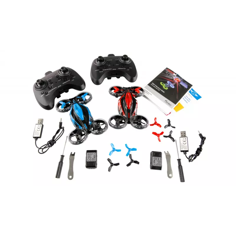 Amewi FightStar Battle Bundle dronas raudonas & mėlynas 25344