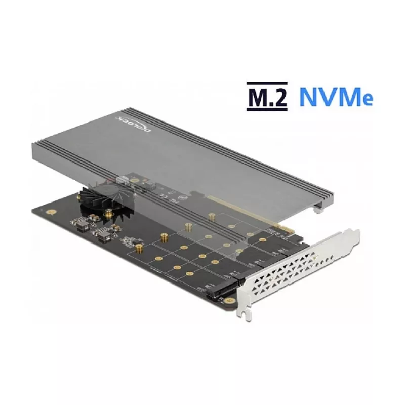 PCI Express x16 kortelė DeLOCK 90050 su 4 M.2 NVMe lizdais
