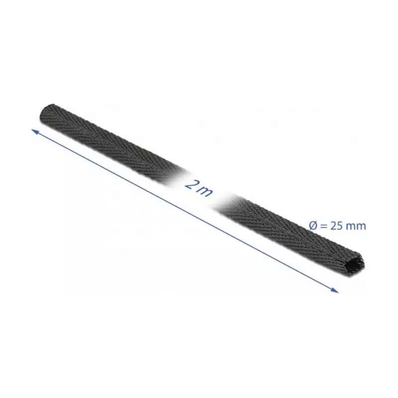 Termosusitraukianti žarna DeLOCK 20795 2 m x 25 mm juoda