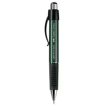Faber-Castell 14079 ištraukiamas tušinukas su segtuku, juodas su žaliais akcentais, 2 vnt., mėlynas rašalas
