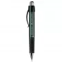 Faber-Castell 14079 ištraukiamas tušinukas su segtuku, juodas su žaliais akcentais, 2 vnt., mėlynas rašalas