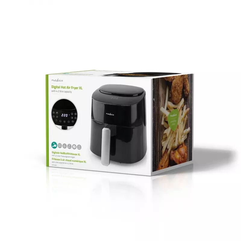 Oro gruzdintuvė Nedis KAAF160BK vieno krepšelio 4,2 L 1300 W Juoda