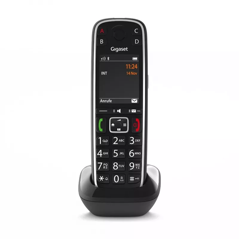 Gigaset E720HX analoginis/DECT telefonas su skambučio identifikavimu, juodas
