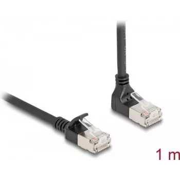 DeLOCK RJ45 Cat.6A tinklo kabelis 1m juodas