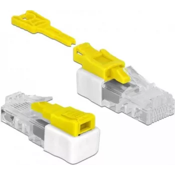 RJ45 jungtis DeLOCK 85334 balta geltona (5 vnt.)