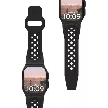 Urban Armor Gear UAG Monarch Strap | Apple Watch Ultra / 42 / 44 / 45 / 46 mm | juoda / titanas (194158114037)