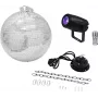 LED disco kamuolio rinkinys EUROLITE 20000562 – 30 cm veidrodinis rutulys su varikliu ir integruotu LED apšvietimu