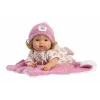 Llorens Babypuppe Lola 38 cm kalbanti lėlė, audinys ir vinilas, rekomenduojama nuo 3 metų