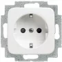 BUSCH JAEGER 2CKA002011A1888 - kištukinis lizdas F tipas 2P+E - baltas - IP20 - 250 V - 16 A