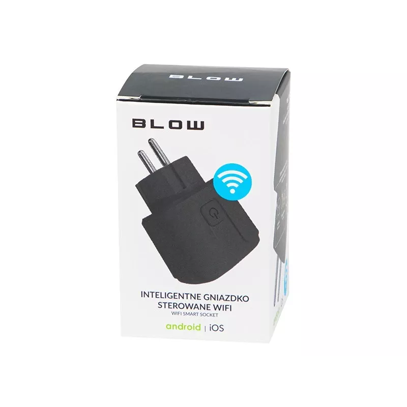Išmanusis kištukinis lizdas BLOW TUYA V3 WiFi valdomas 16A, vienas lizdas, nuotolinis ĮJUNGIMAS/IŠJUNGIMAS
